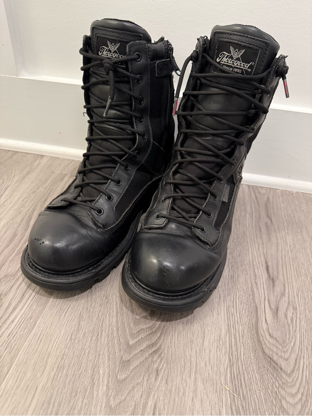 Thorogood Men's Black Tactical Lace-Up Boots